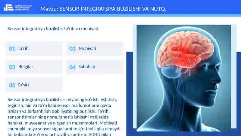 SENSOR INTEGRATSIYA BUZILISHI VA NUTQ 3