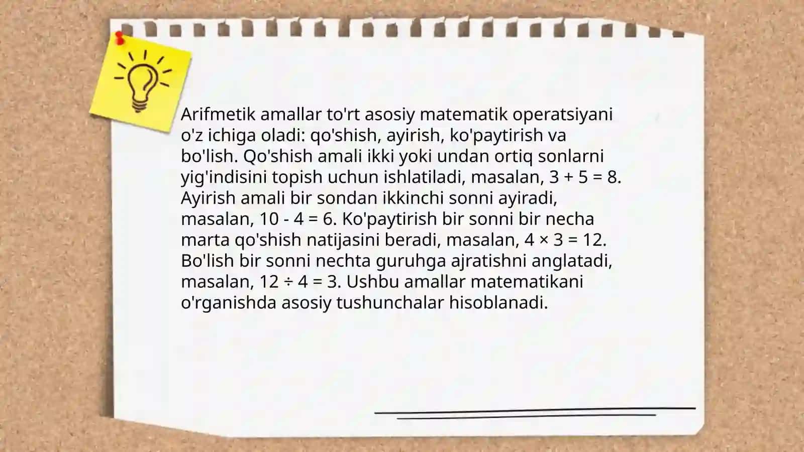 Arifmetik amallar 3