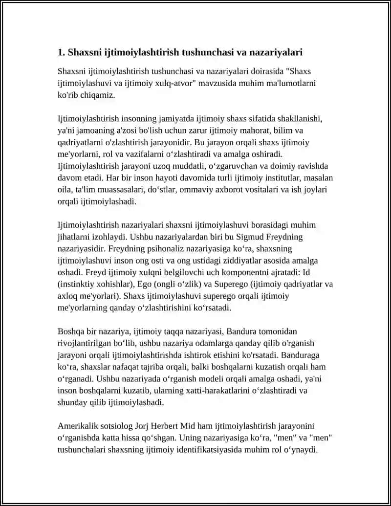SHAXS IJTIMOIYLASHUVI VA IJTIMOIY XULQ ATVOR 3