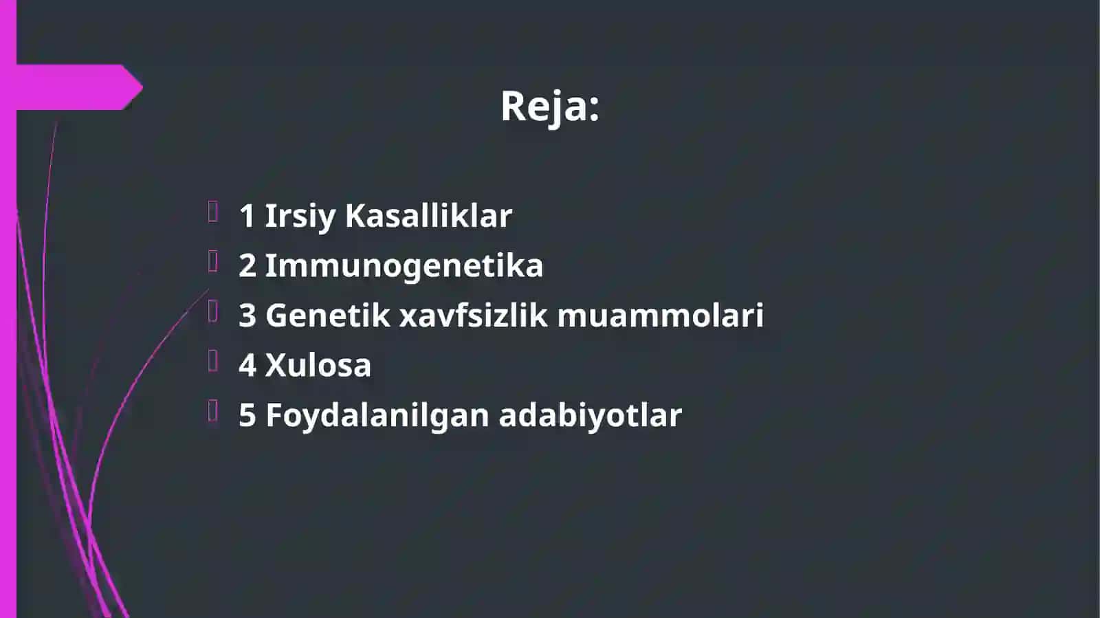 Genetika va genomika asoslari fani 3