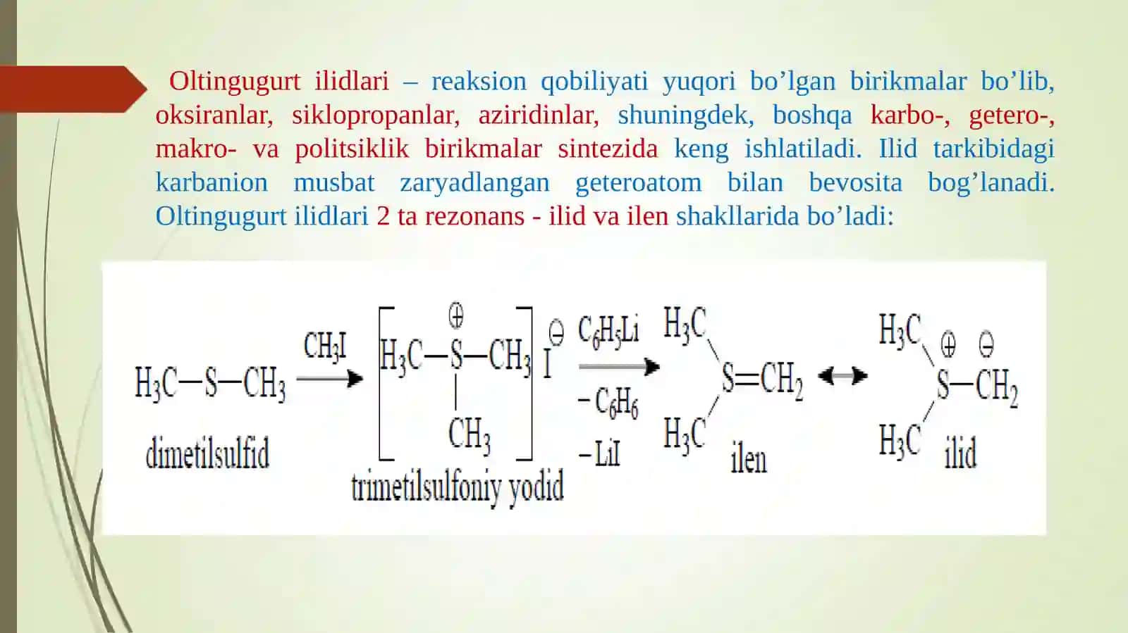 Оltingugurtsaqlovchiоrganik birikmalartuzilishi 3