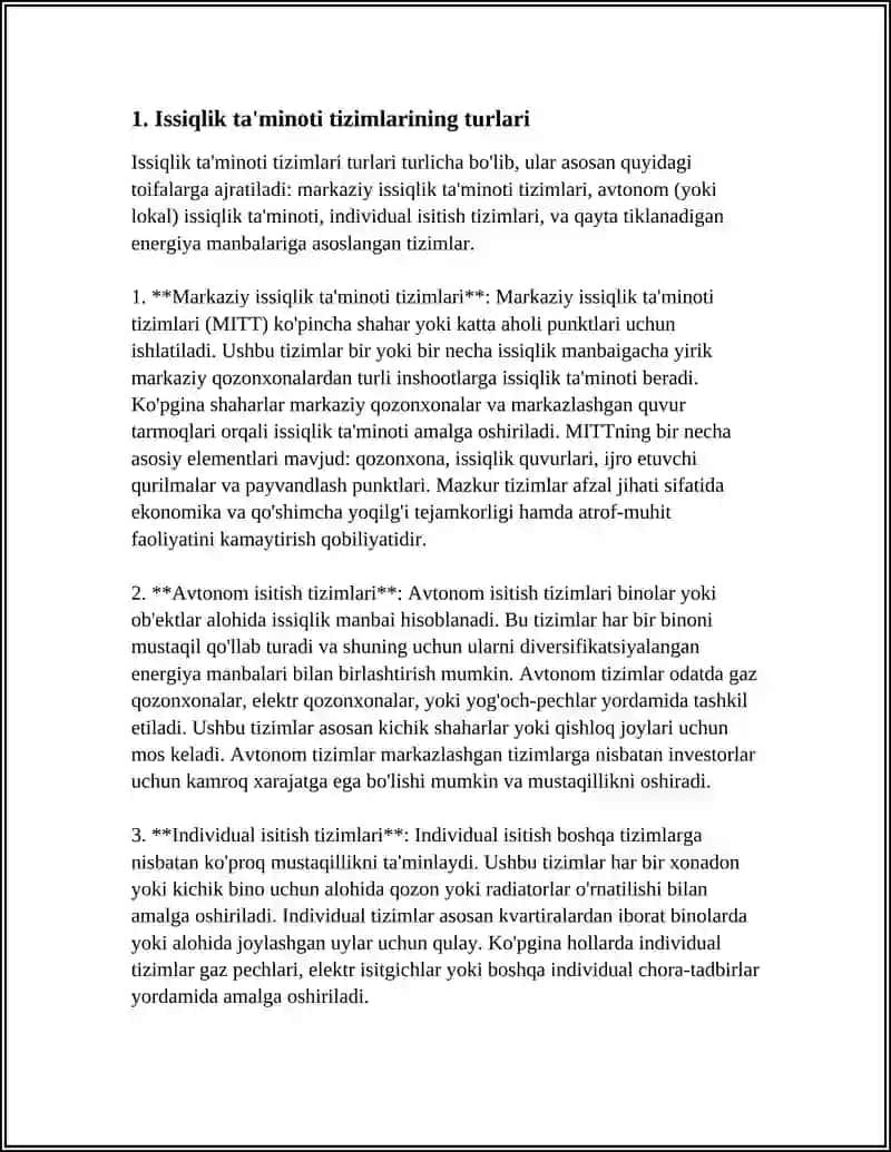 Markaziy issiqlik ta'minoti tizimlari 3