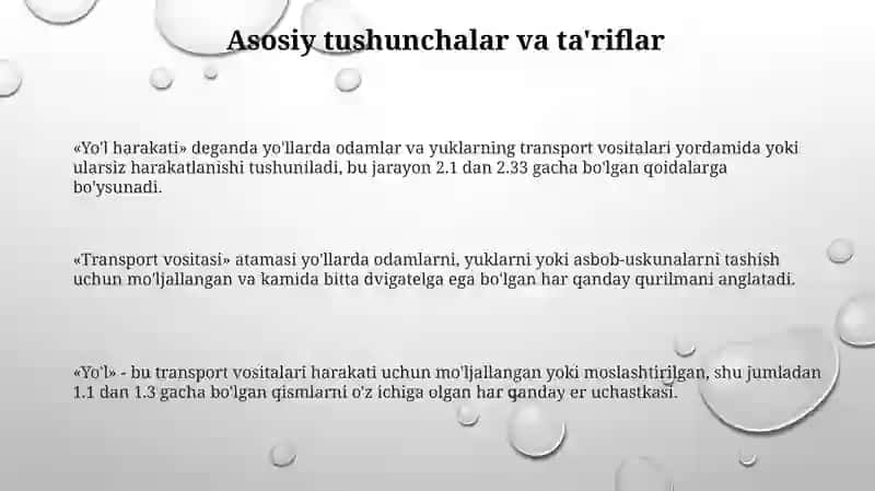 Transportatsiya qoidalari 3