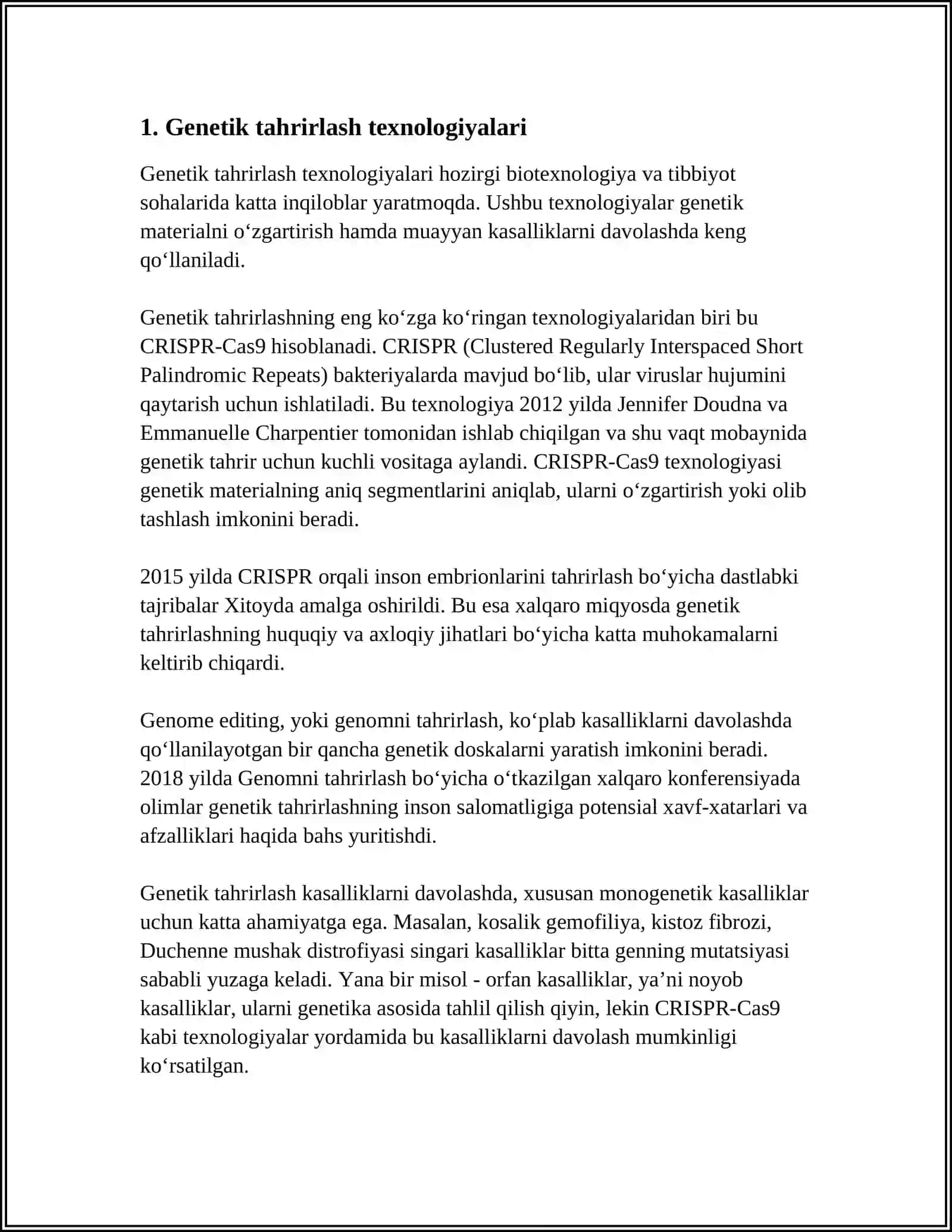 GENETIK MUXANDISLIGI SOHASIDA ERISHILGAN YUTUQLAR 3