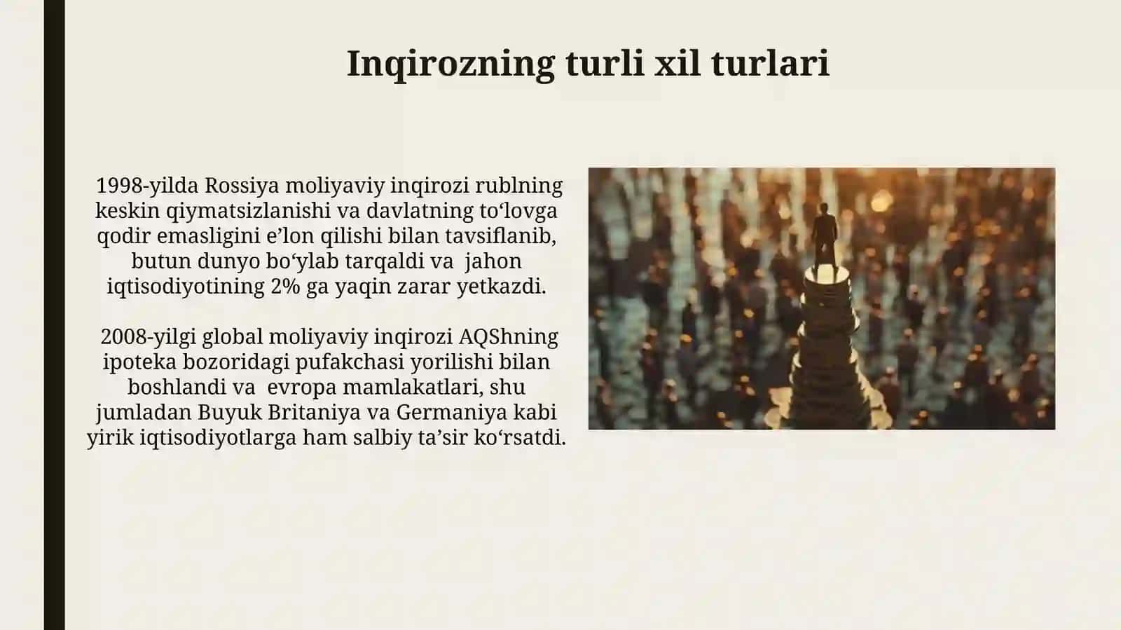 Iqtisodiy inqirozlar, ularning turlari va namoyon boʻlish xususiyatlari 3