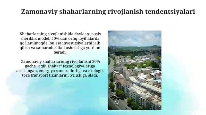 Mustaqillik yillarida shaharsozlik: tarixiy bosqichlar va rivojlantirish istiqbollari 3