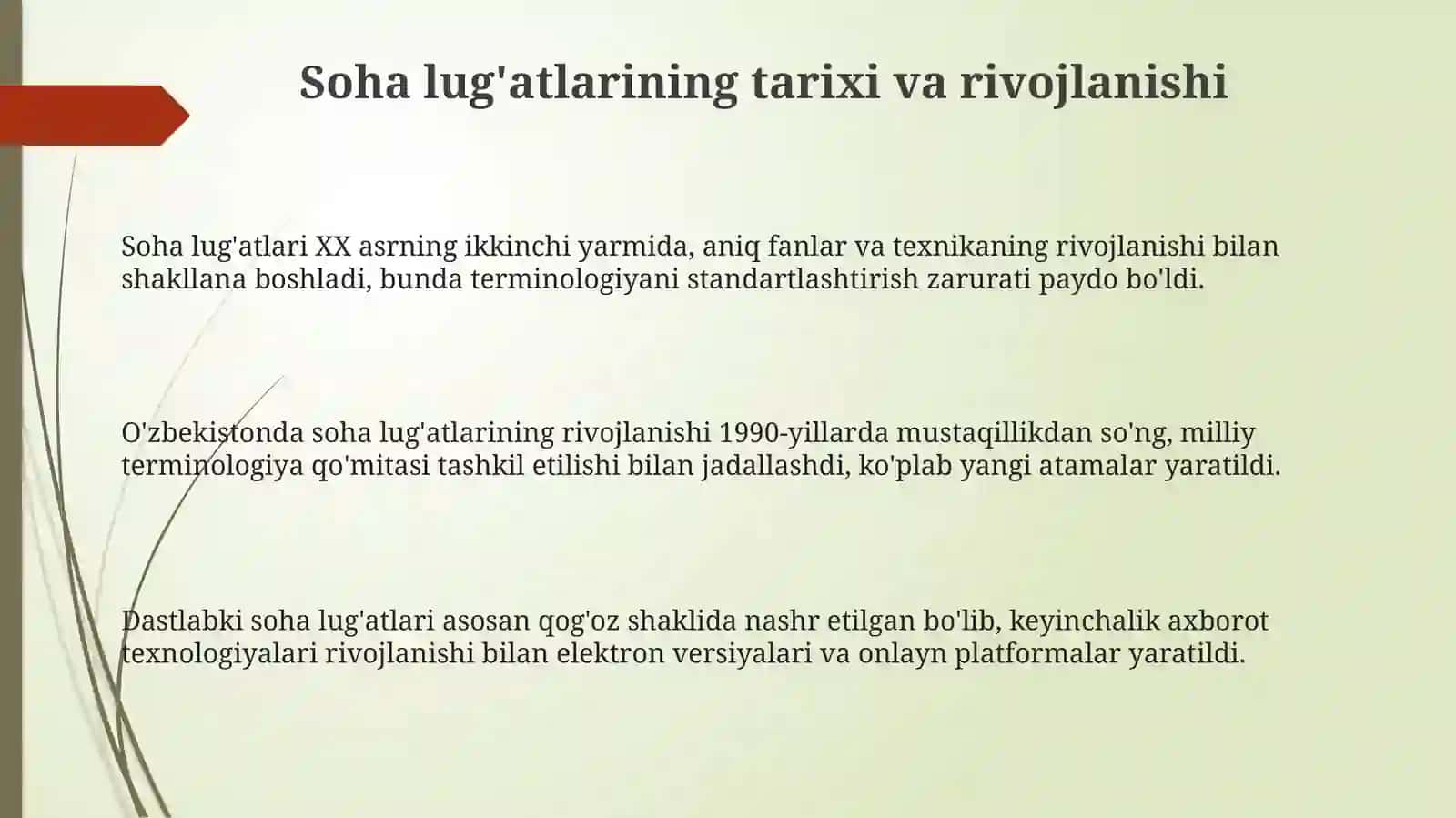 Soha lug'atlari haqida ma'lumot 3