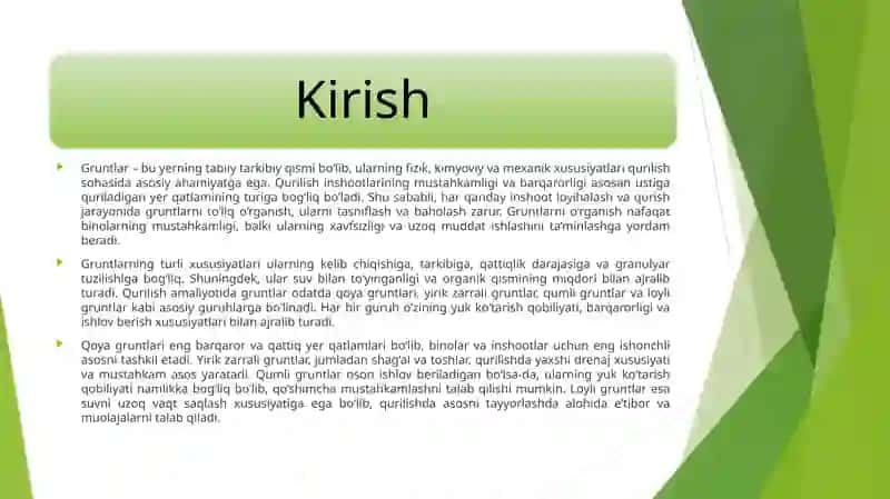 Gruntlar. Gruntlarning qurilish tasnifi 3