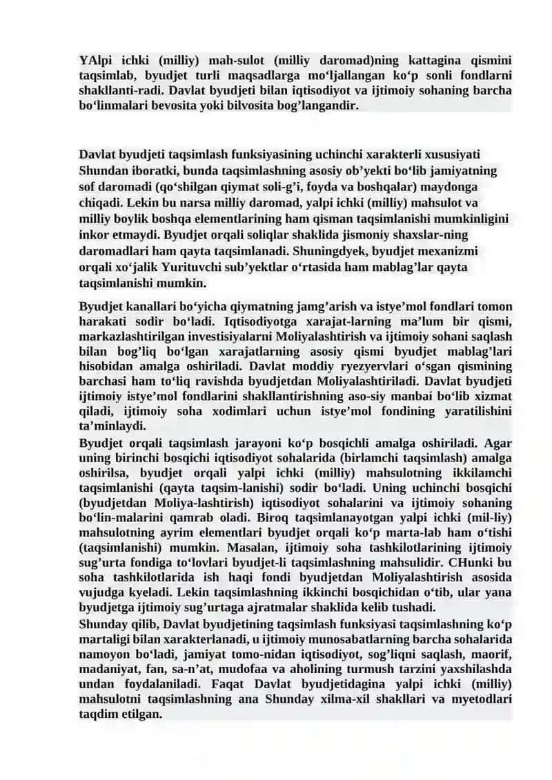Davlat byudjetining mohiyati, funksiyalari va ahamiyati 3