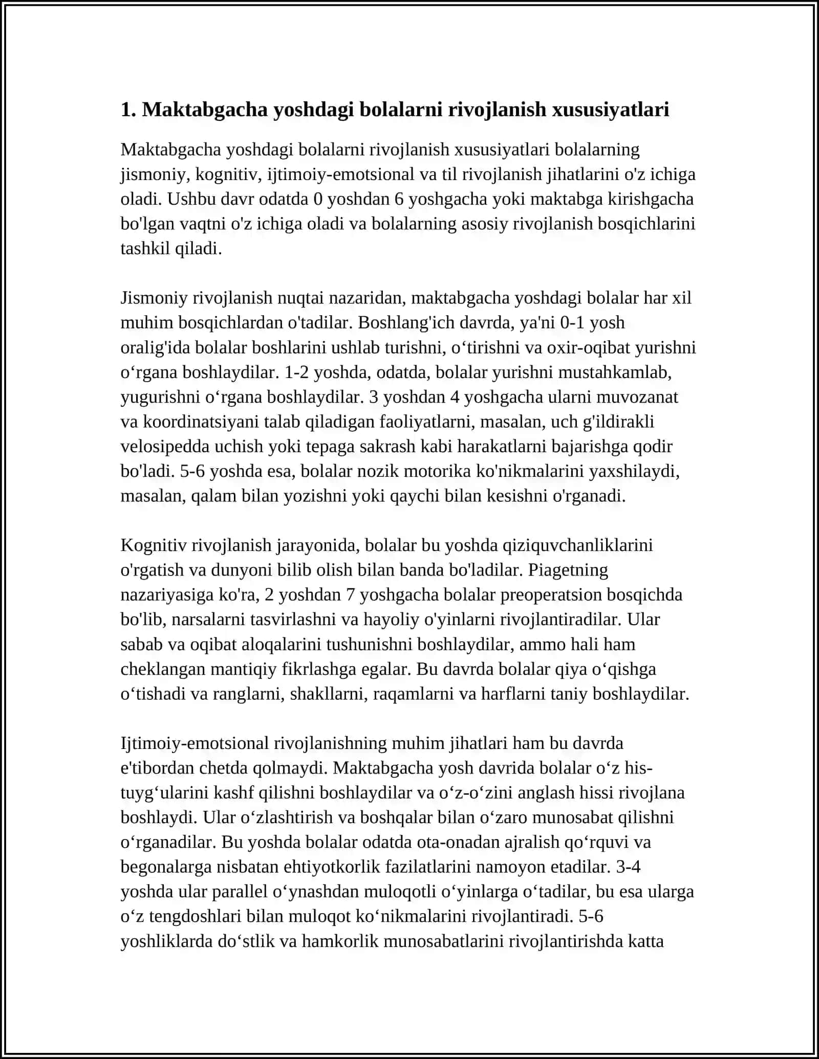 MAKTABGACHA YOSHDAGI BOLALARNI PEDAGOGIK- PSIXOLOGIK O'RGANISH 3