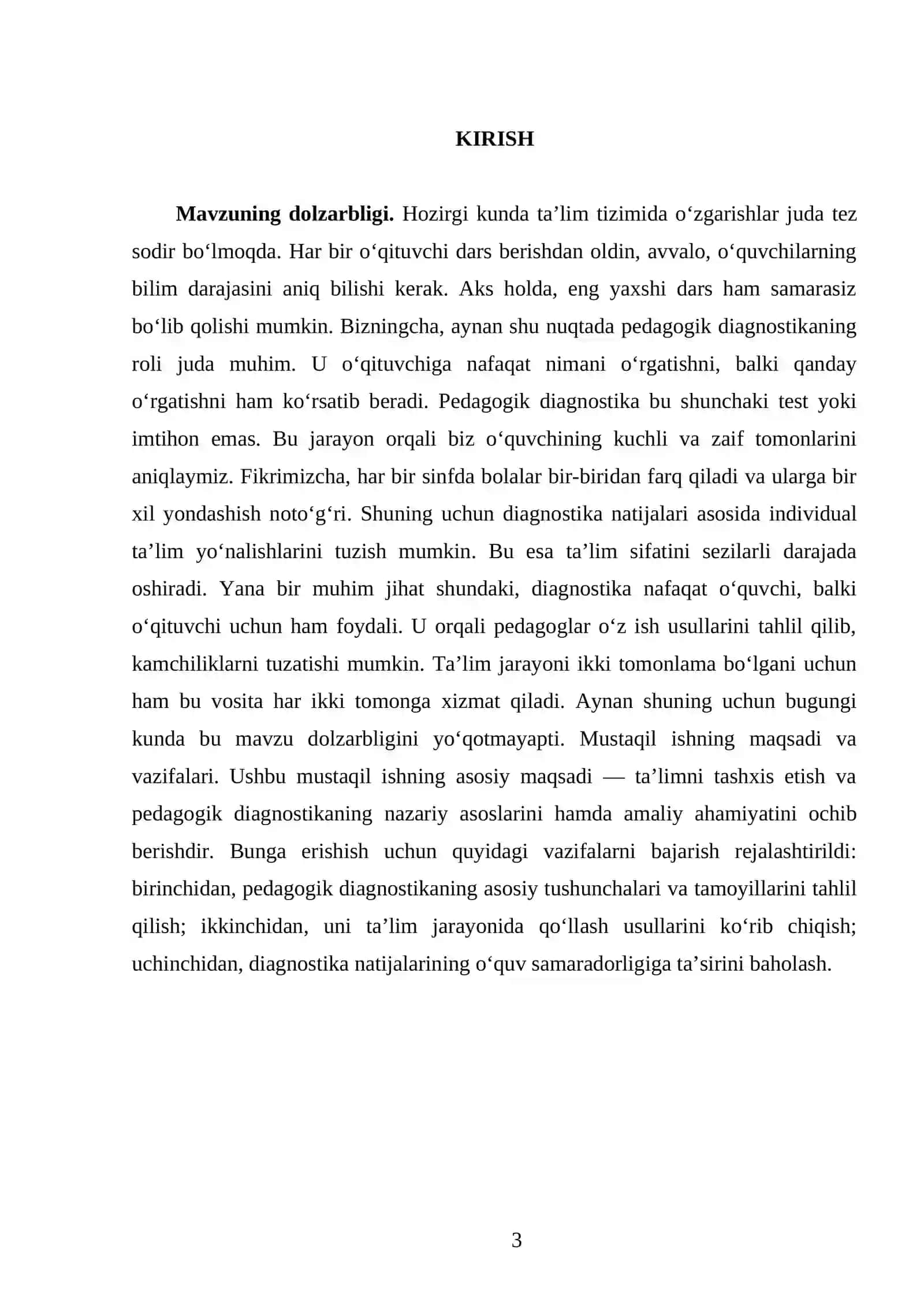Ta’limni tashxis etish va pedagogik diagnostika 3