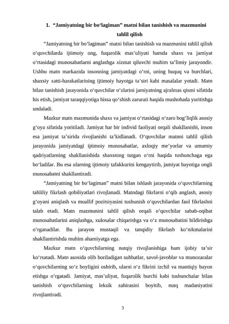 Jamiyatning bir bo’lagiman. Matn asosida topshiriqlar. Paronim, eskirgan so’zlar va bosh harflar imlosi 3