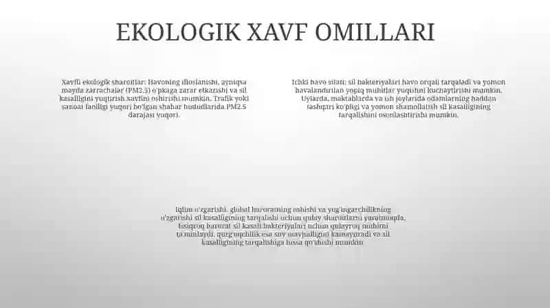 Tuberkulyoz Bilan Kasallanishga Atrof-Muhit Omillarining Tasiri 3