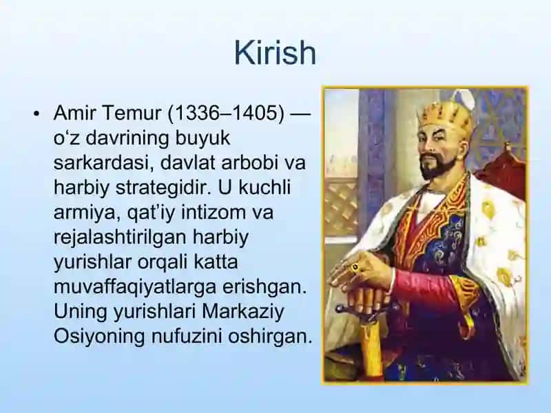 Amir Temurning harbiy yurishlari 3