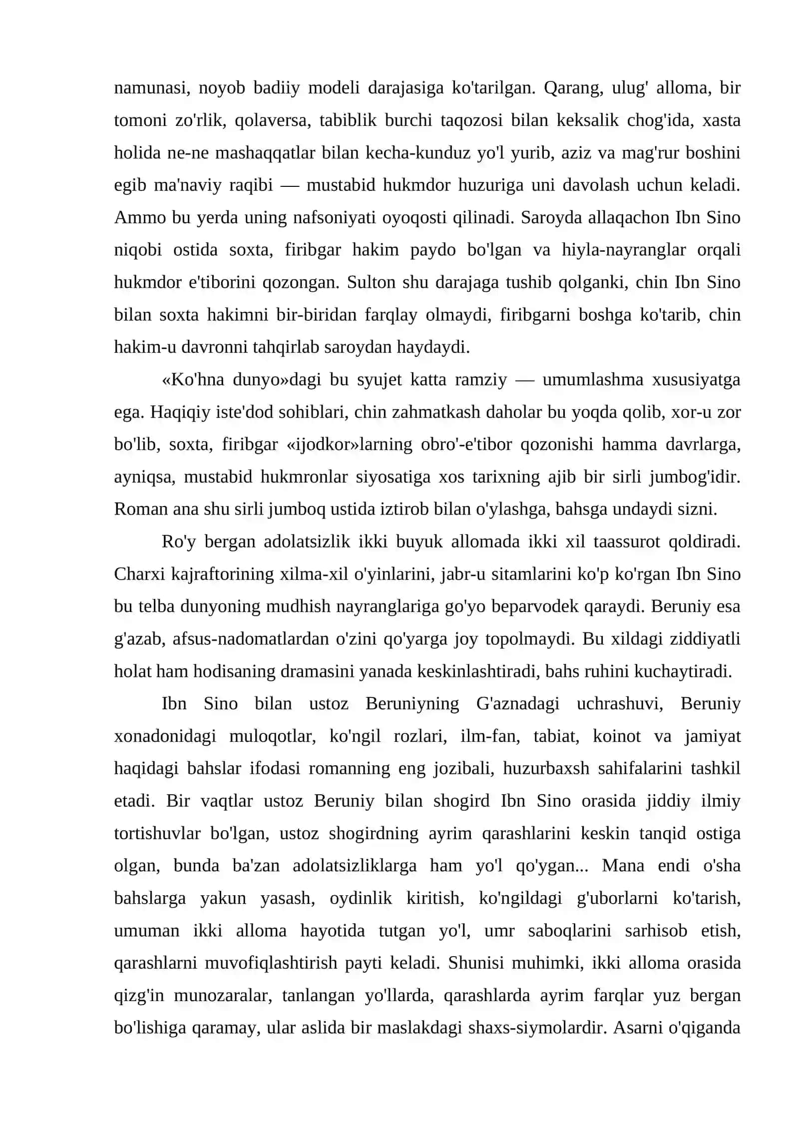 Ko’hna dunyo romani 3