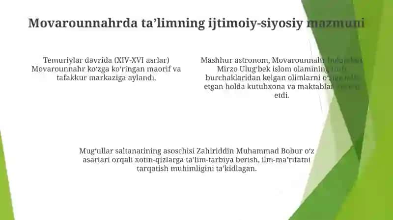 Xiv-Xvi Asrlarda Movarounnahrda Ta’Lim-Tarbiya Va Pedagogik Fikrlar 3