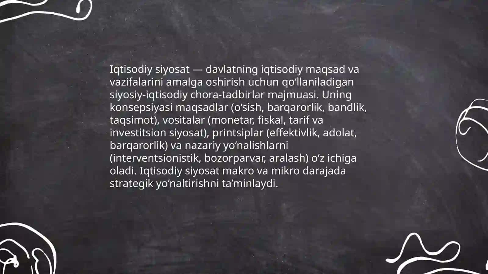 Iqtisodiy siyosatning tipologiyasi va konsepsiyasi 3