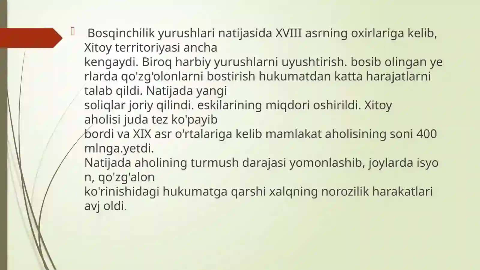 XVIII va XIX asrda Xitoyda yashiring tashkilotlar va xalq o'zg'olonlari 3