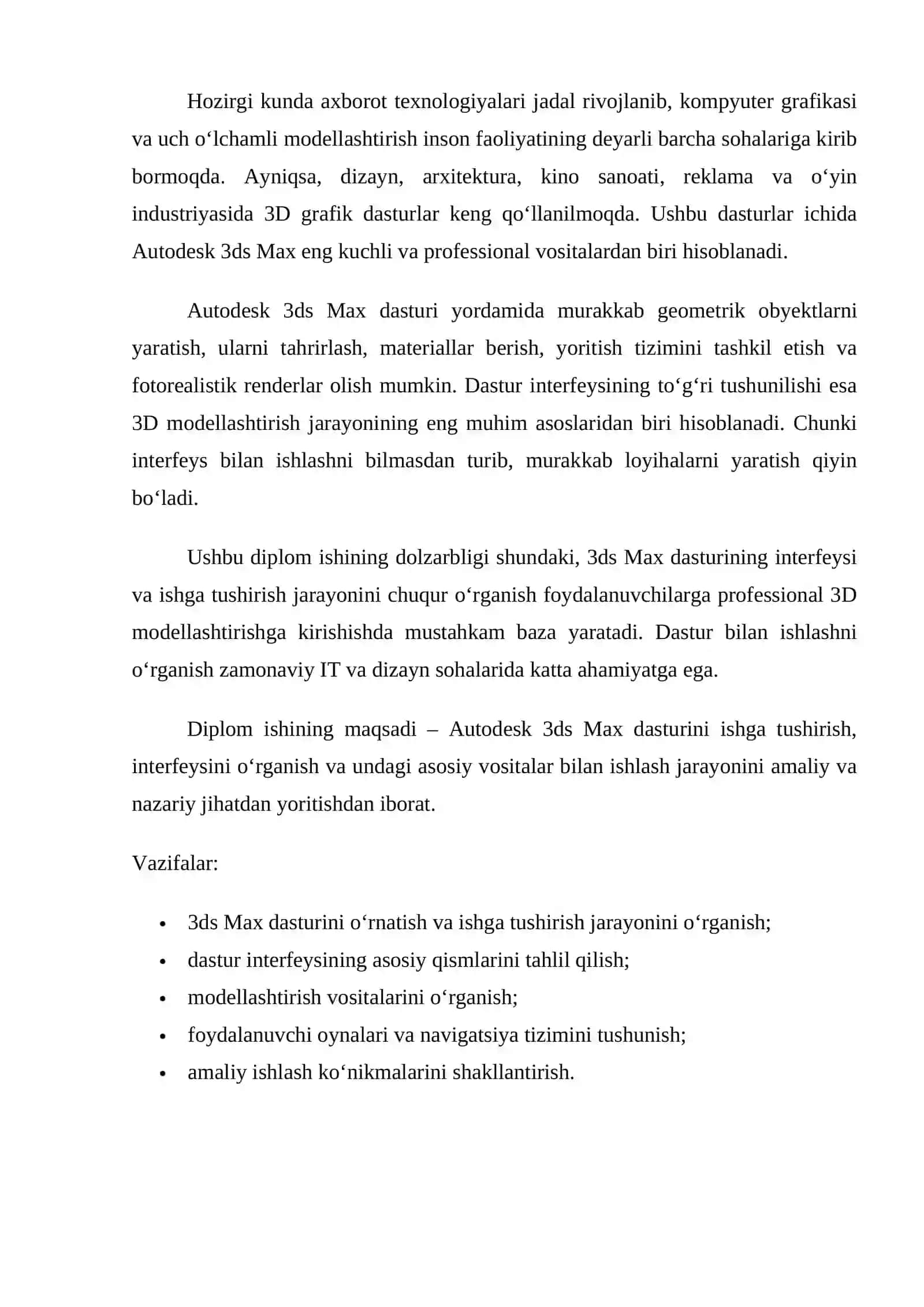 3 DS Max dasturi interfeysini ishga tushirish 3