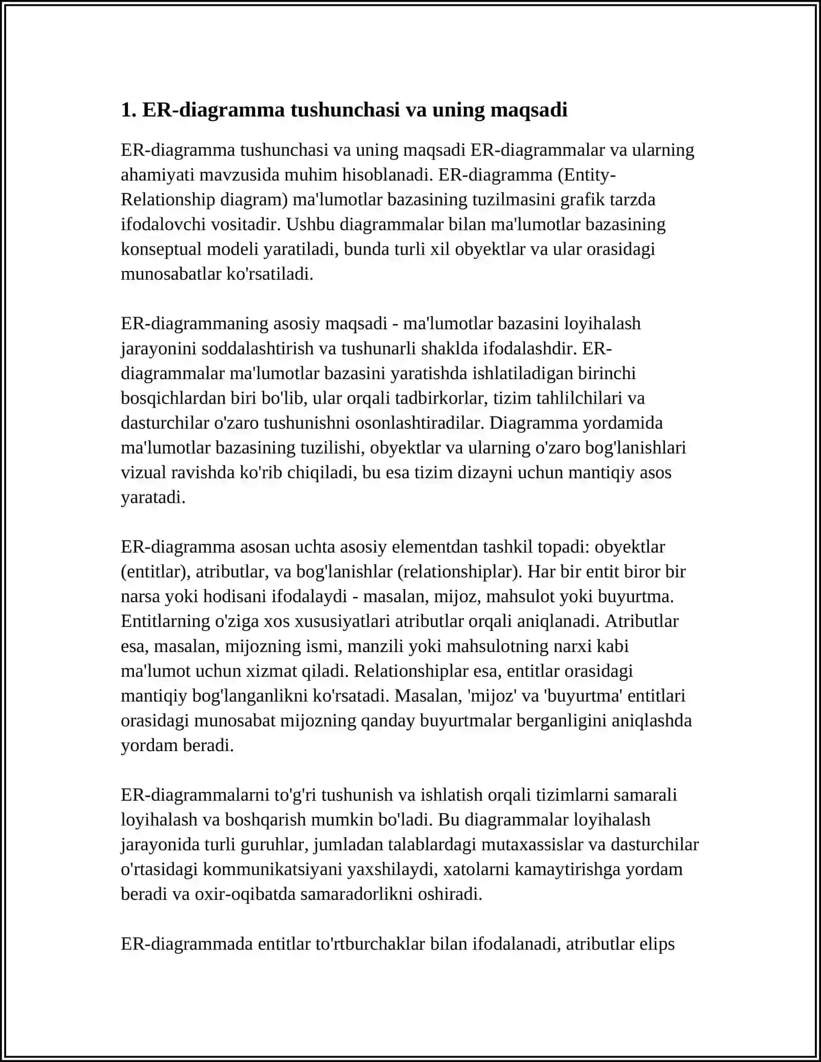 ER-DIAGRAMMALAR VA ULARNING AHAMIYATI 3