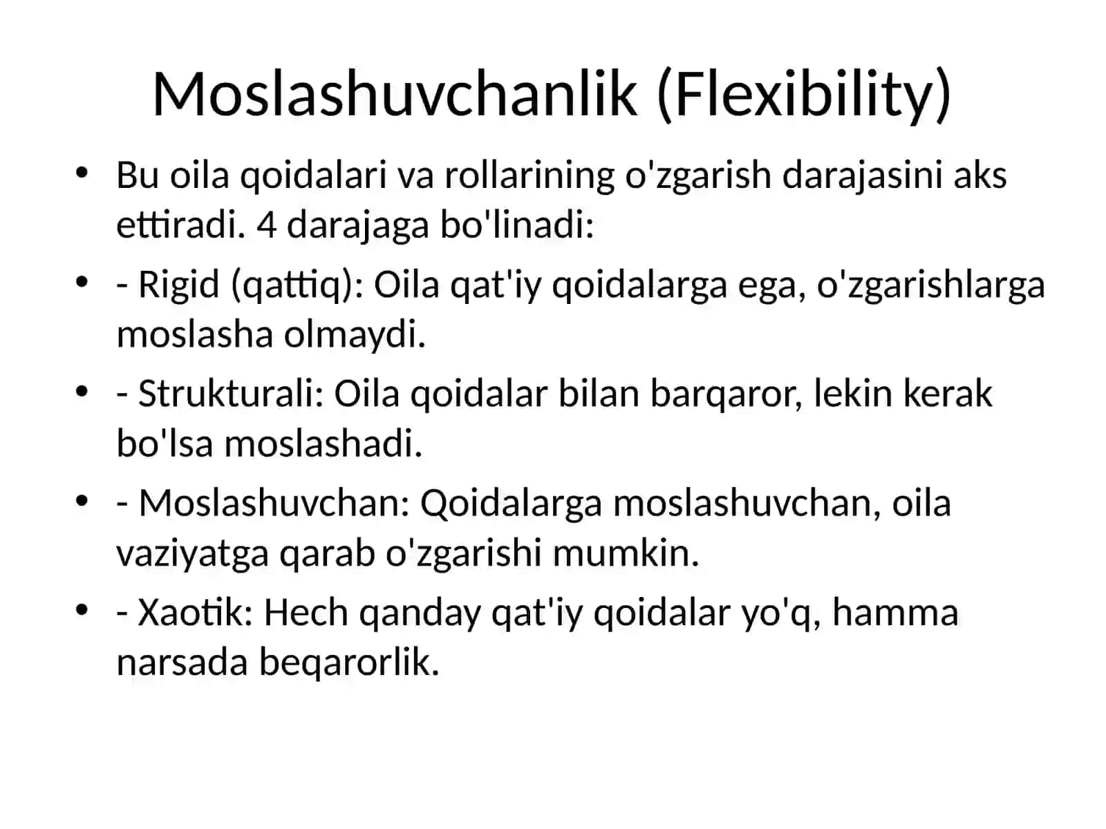 D. Olsonning Oilaviy Modeli 3