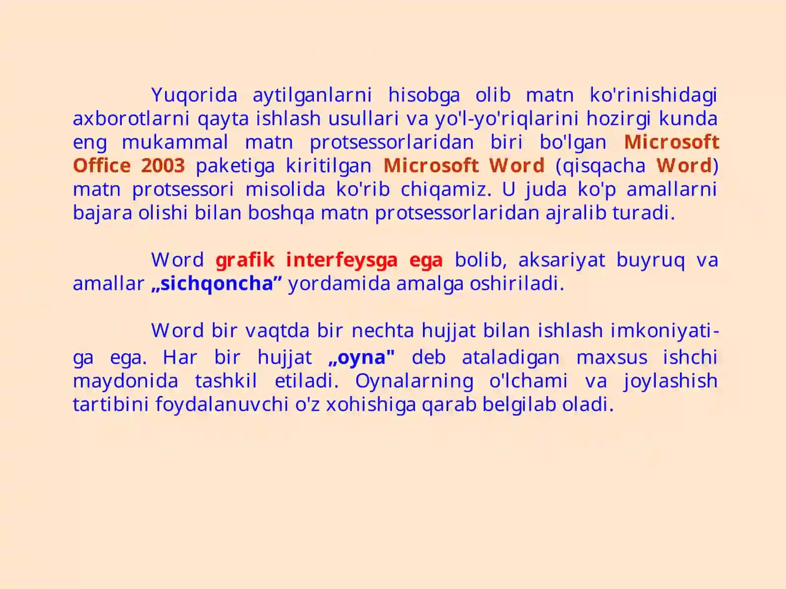 Matn protsessorlari 3