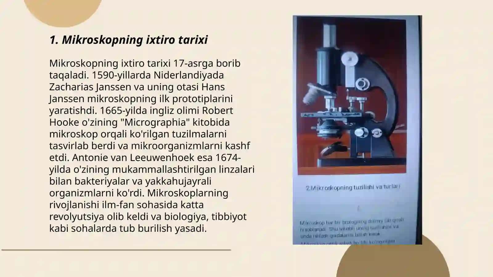 Mikroskopning ixtiro tarixi 3