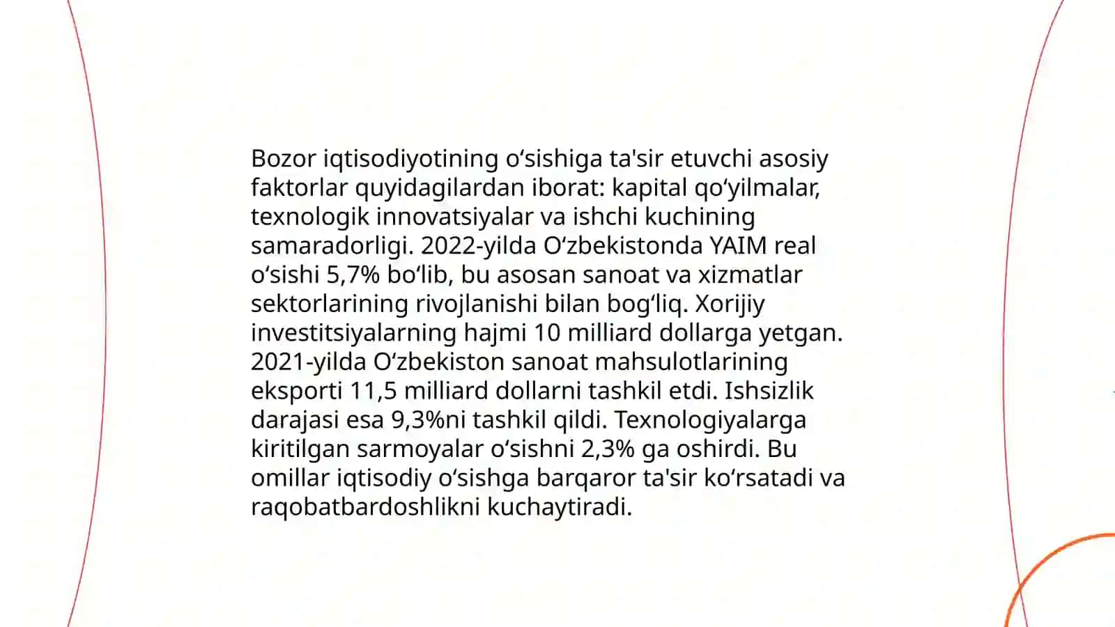 Bozor iqtisodiyotini oʻsish surati 3