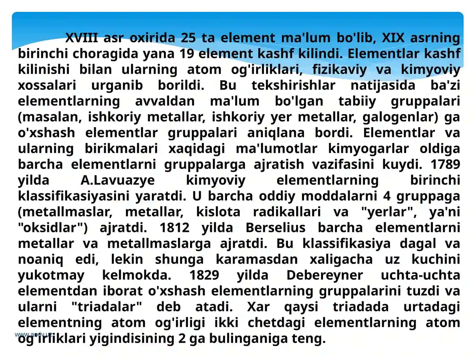 Kimyoviy Elementlarning Davriy Qonuni 3