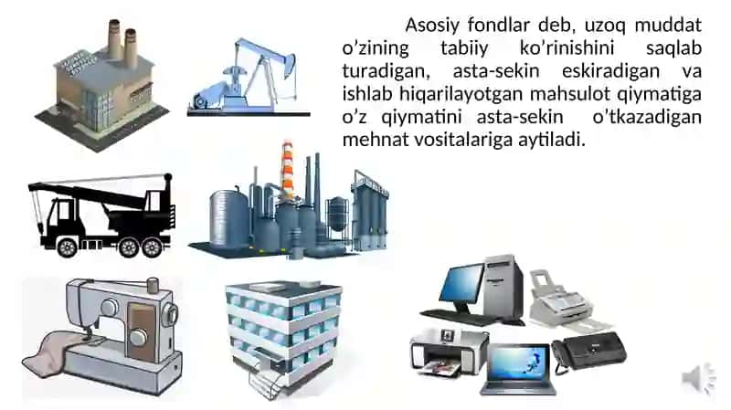 Asosiy ishlab chiqarish fondlari haqida tushunchasi 3