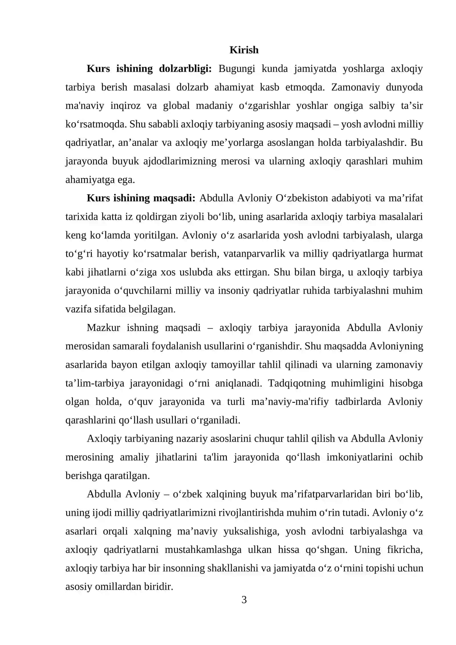 AXLOQIY TARBIYA JARAYONIDA ABDULLA AVLONIY MEROSIDAN FOYDALANISH 3