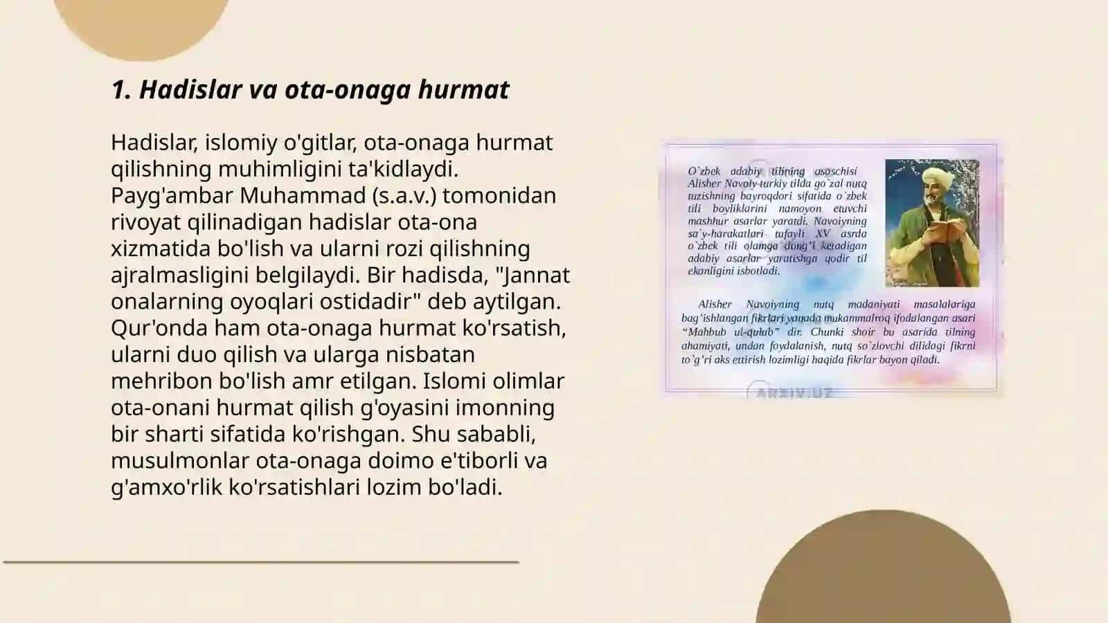 Imom Buxoriy hadislarida ota-onaga hurmat 3