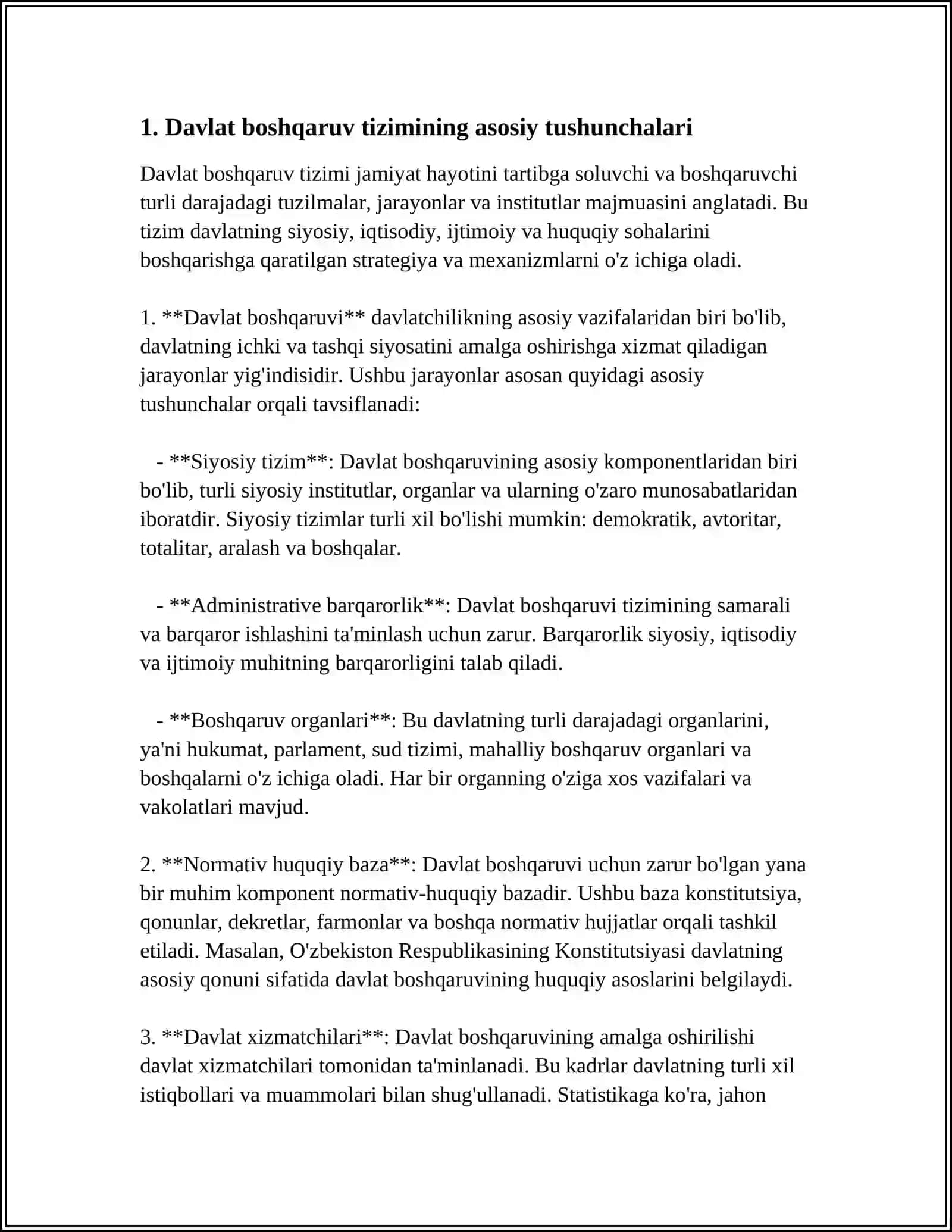 DAVLAT BOSHQARUV TIZIMI BOSHQARUV TUSHUNCHASI 3