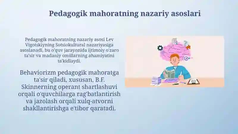 Pedagogik mahoratning shakllanishiga ta’sirqiluvchiomillar 3