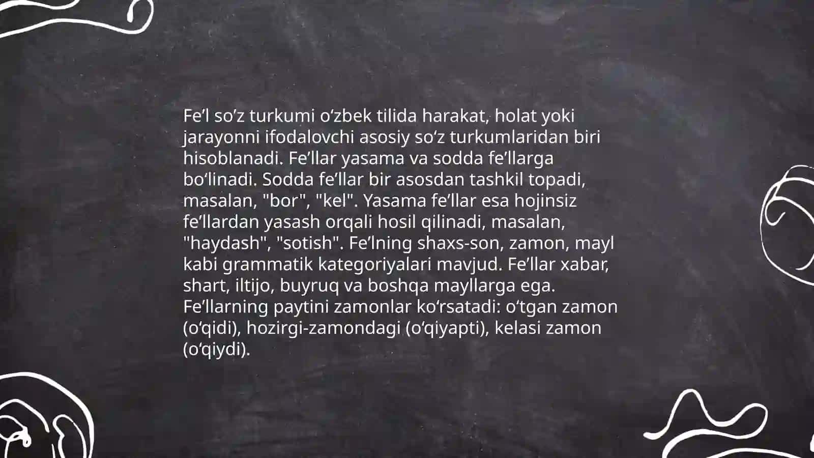 Arab tilida feʼl soʻz turkumi haqida umumiy maʼlumot 3
