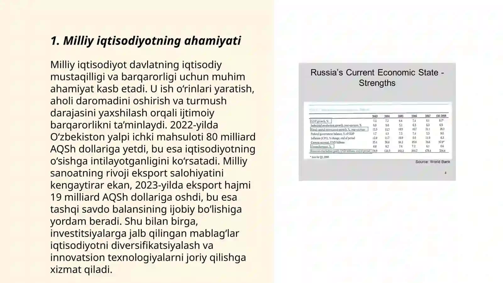 MILLIY IQTISODIYOTNING QAROR TOPISHI VA UNING MAKROIQTISODIY KO'RSATKICHLARI 3