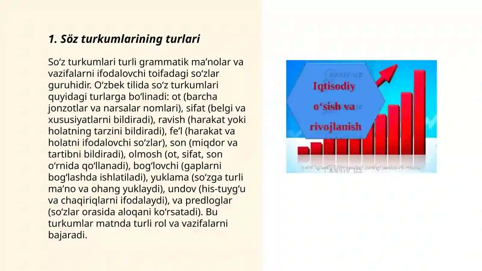 Turli tillarda söz turkumlari va ularni guruhlash tamoyillari 3
