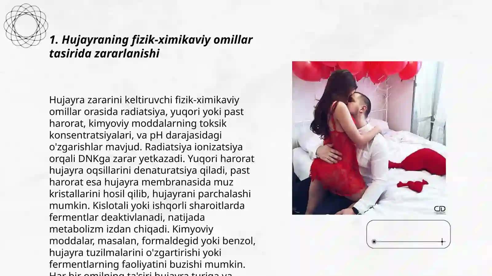Hujayraning zararlanishi, nabud bo’lishi va sabablari. Sobirova 3