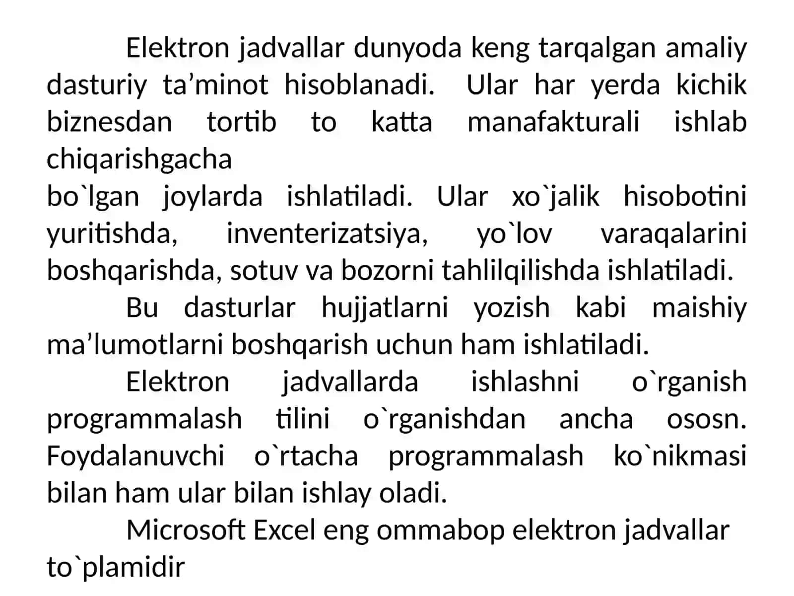 MS Excel-da ma'lumotlar qayta ishlash 3