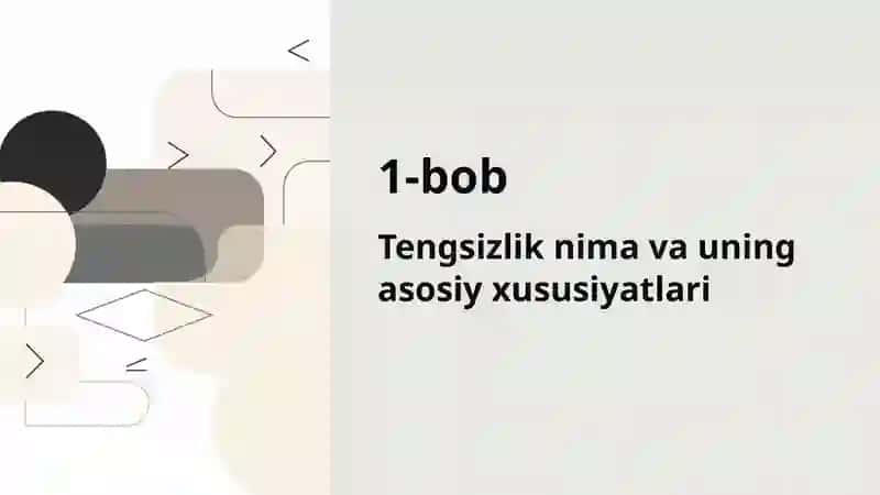 Tengsizliklarni qo‘shish va ko‘paytirish 1 3