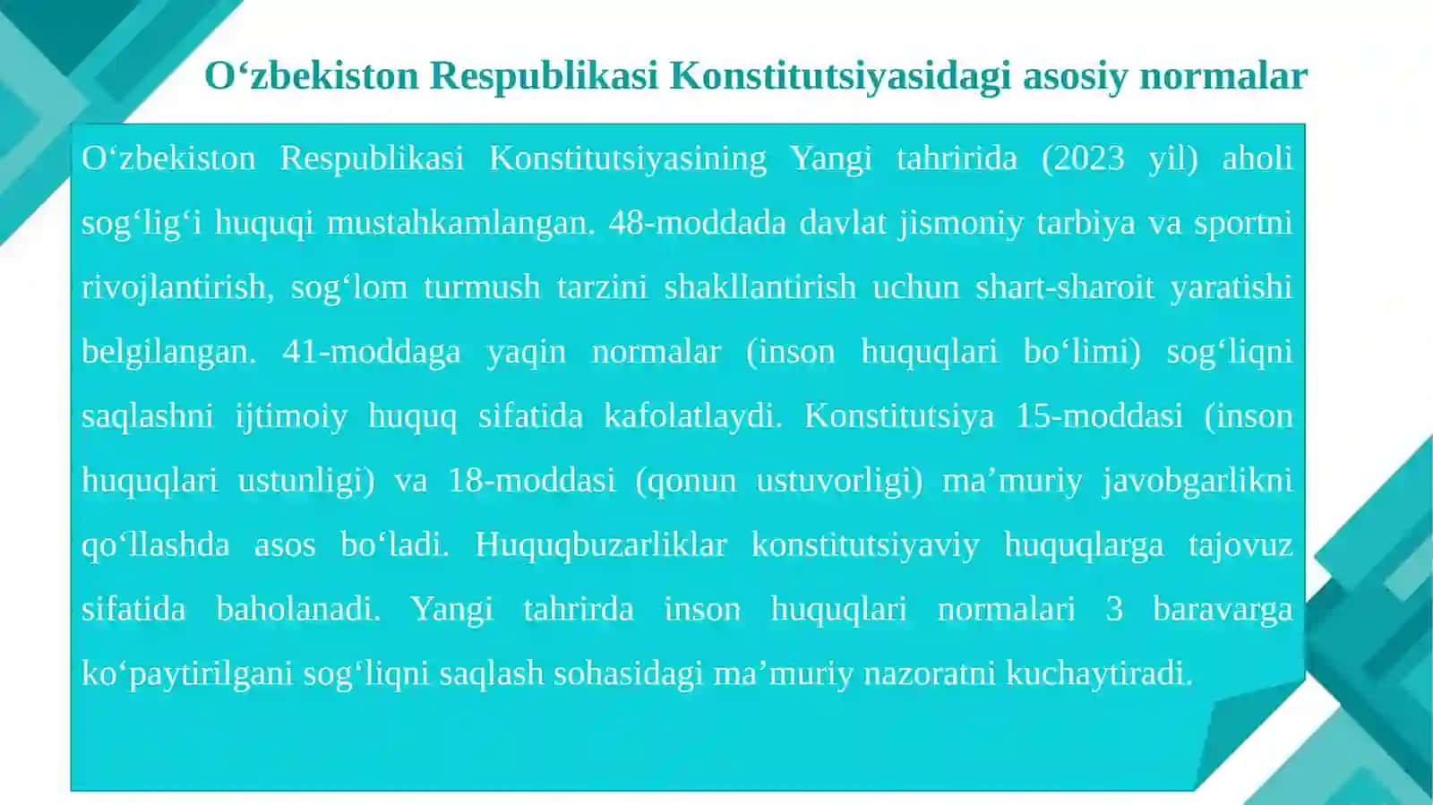 Aholi sog‘lig‘ini saqlash sohasidagi ma’muriy huquqbuzarliklar tarkibi. 3