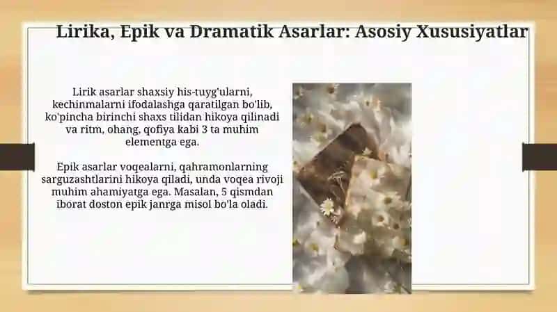 Lirik,epik va dramatik asar kompozitsiyasi 3