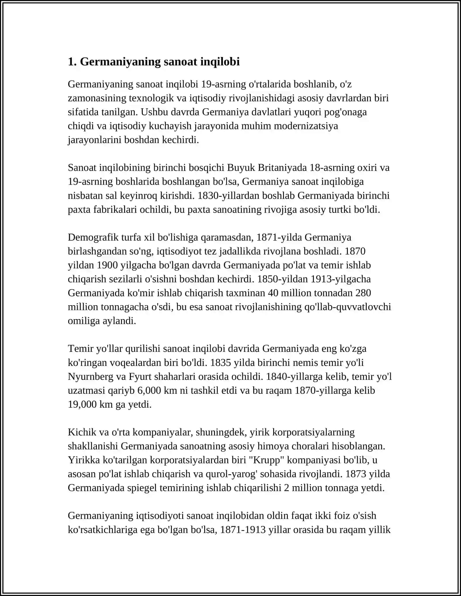 IX -XI ASRLARDA GERMANIYANING IQTISODIY RIVOJLANISHINI ÒZIGA XOS XUSUSIYATLARI 3