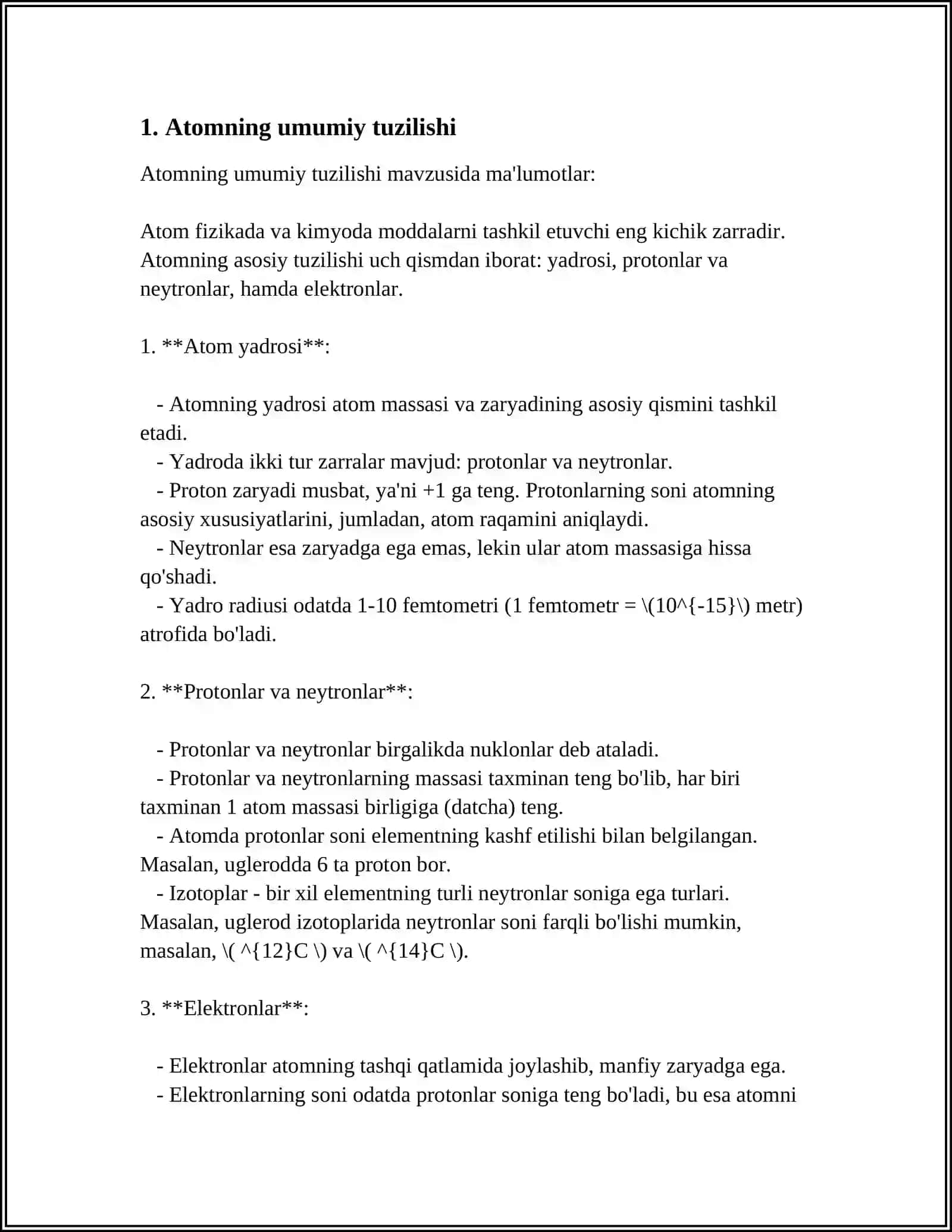 Atom tuzilishi 3