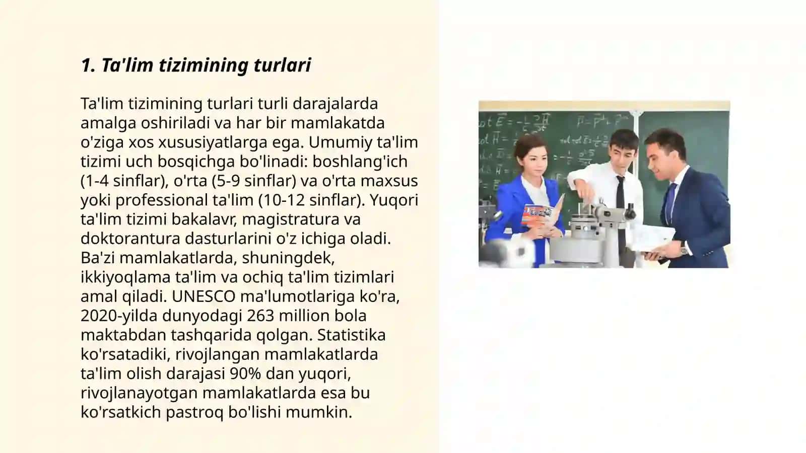 Ta'limni tashkil etish turlari va shakillari 3