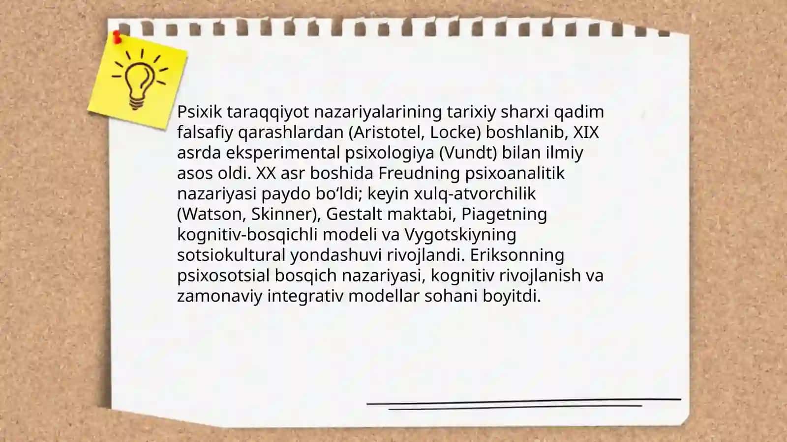 Psixik taraqqiyot haqidagi asosiy nazariyalar 3