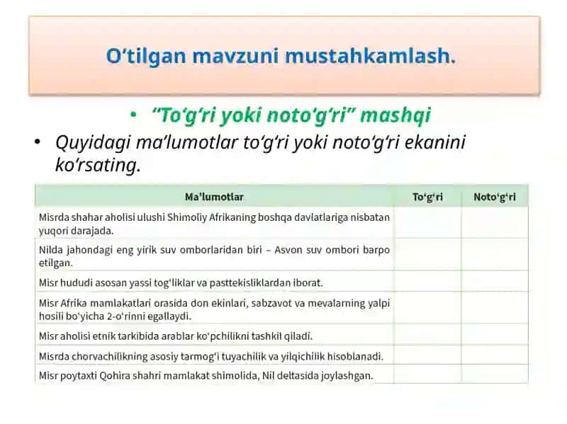 Afrikaning siyosiy xaritasi, tabiiy va iqtisodiy geografik sharoitini o‘rganish 3