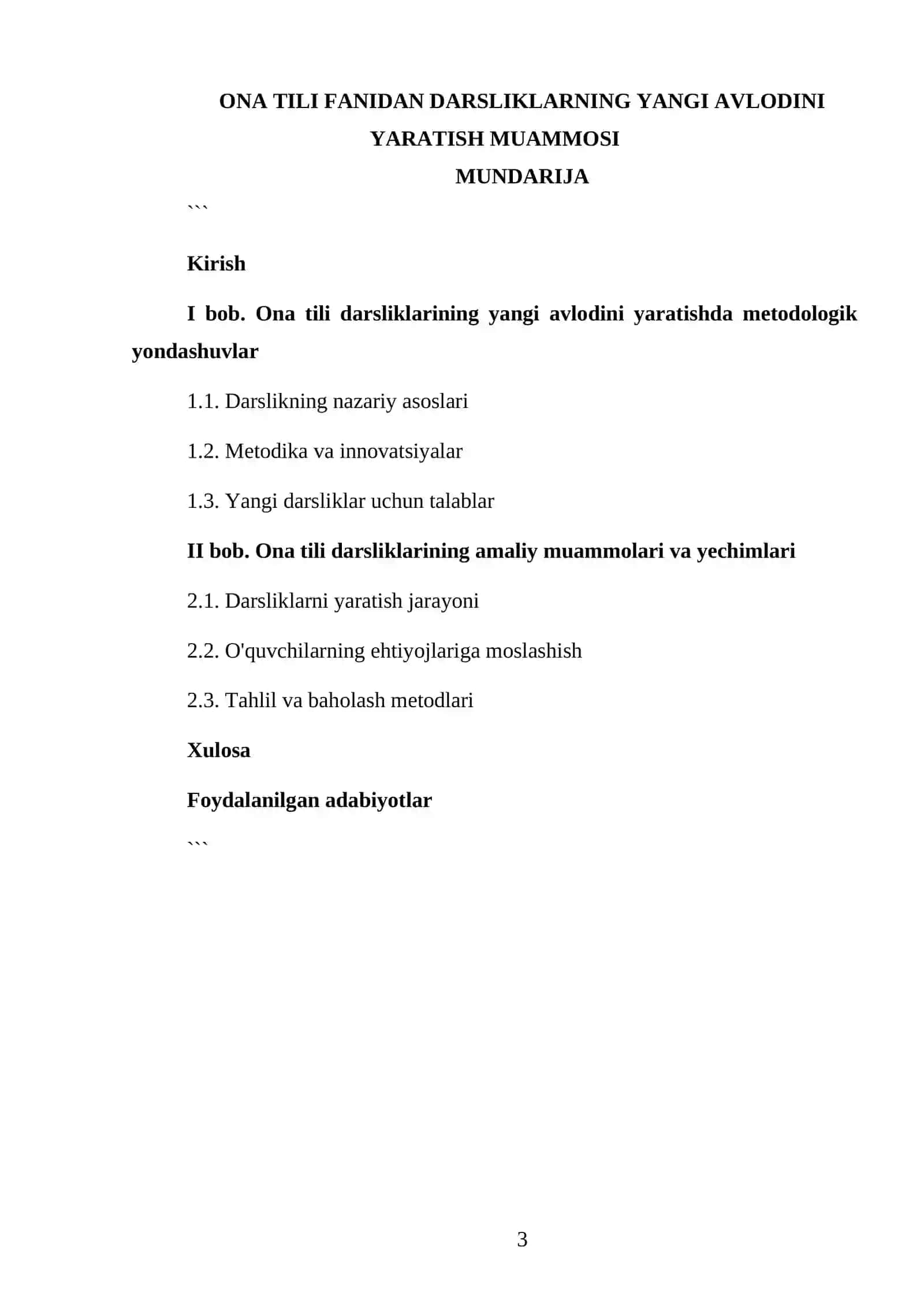 Ona Tili Fanidan Darsliklarning Yangi Avlodini Yaratish Muammosi 3