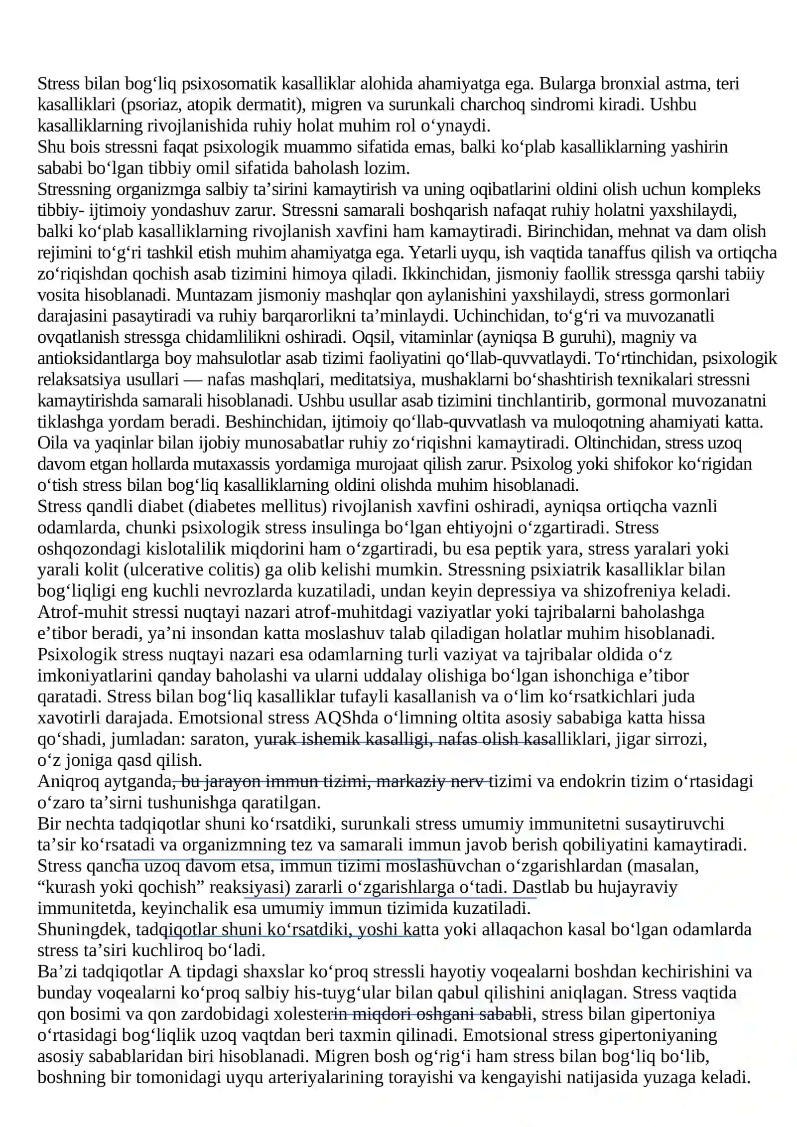 Stress kasallikning yashirin omili sifatida 3
