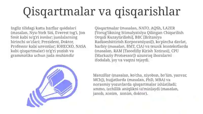 Bosh harflar qoidalari 3